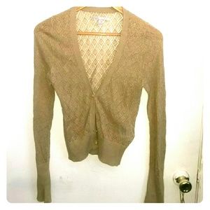 Old Navy Women's Tan Single Stitched Cardigan